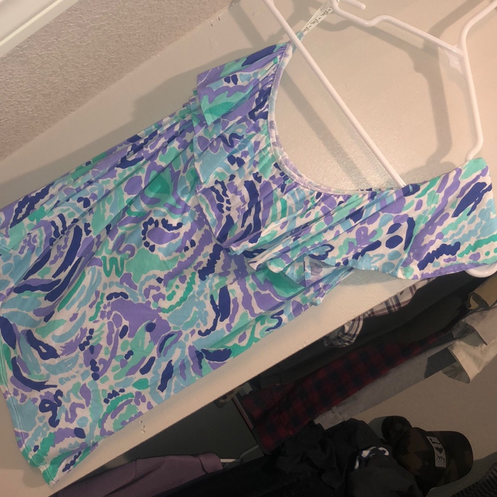 Lilly Pulitzer one shoulder blouse